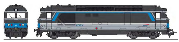 REE Modeles MB-154SAC - French Diesel Locomotive Class BB 67373 RENNES depot, modern body, Isabelle livery Era V-VI - AC So